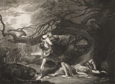 Het bos, de redding van Oliver, Act II, Scene VII, uit 